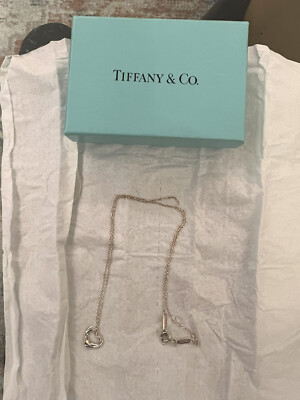 Tiffany & Co. Elsa Peretti Open Heart Pendant Small Necklace on 16'' Chain