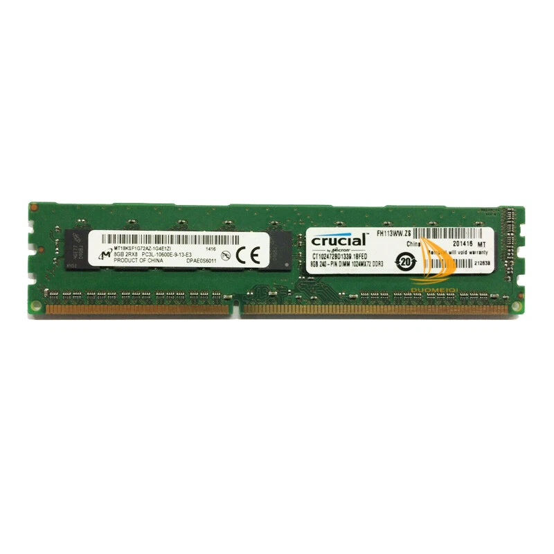 For Micron 4x 8GB 2RX8 10600E DDR3L-1333Mhz 240PIN Desktop ECC Memory RAM DIMM - Image 3 of 4