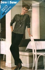 5232 Vintage Butterick SEWING Pattern Misses Loose Fitting Top Pants OOP Sew 12