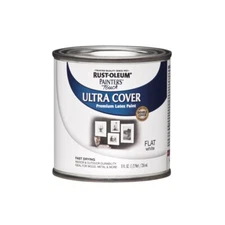 Rust-Oleum Painters Touch Ultra Cover Flat White Premium Latex Paint Half Pint