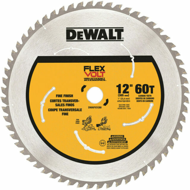 DEWALT FLEXVOLT Miter Saw Blade, 12-Inch, 60-Tooth (DWAFV312