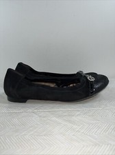 AGL Monika Attilio Giusti Leombruni Suede Cap Toe Ballet Flats Italy 40/10 Black