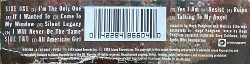 Melissa Etheridge Yes I Am Australian Cassette - Picture 2 of 4