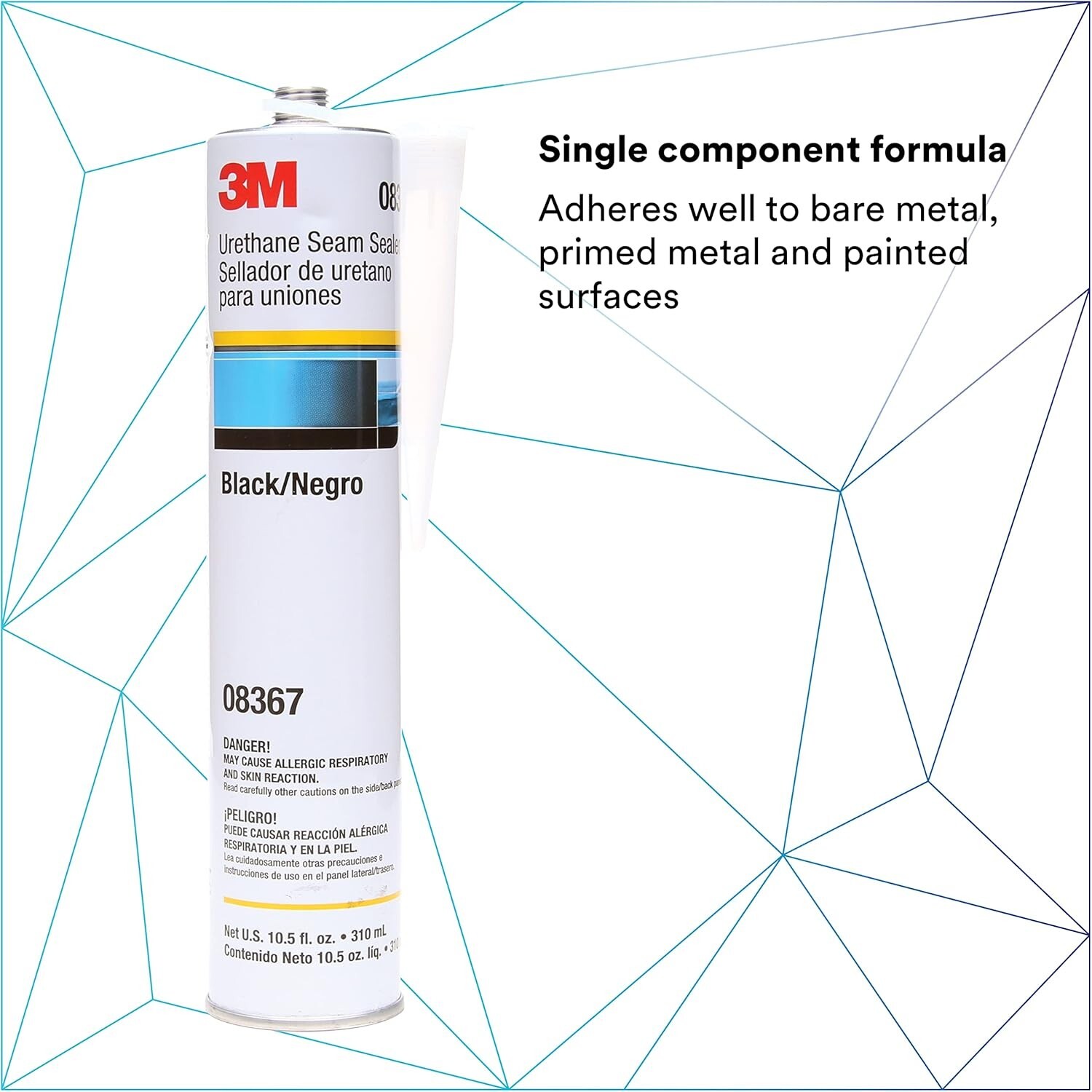3M Black Urethane Seam Sealer 08367 for Durable Auto Repairs
