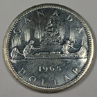 1965 Canada 1 Dollar 80% Silver - Uncirculated (MS) KM#64 - 6351