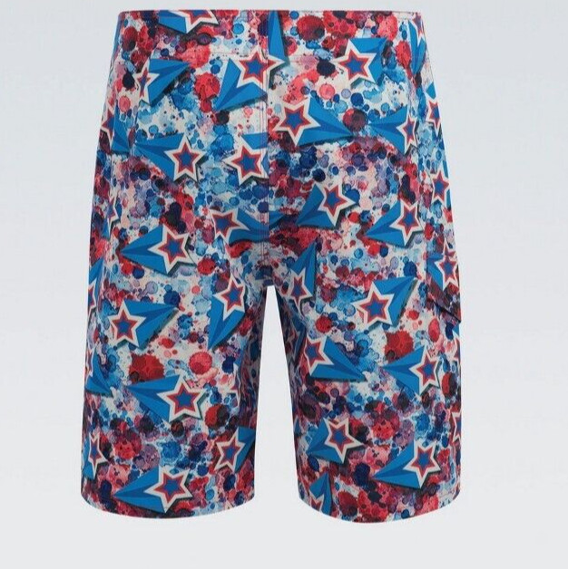 Dolfin Uglies Liberty Board Short Mens M 9" Cargo Pocket Swim Patriotic USA New
