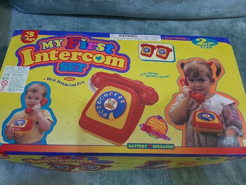 NOS - Vintage Toy Children’s phone Intercom set - Afbeelding 10 van 10