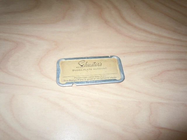 Vintage Milwaukee! Schuster's Budga-Plate early Credit Card from Addressograph - Image 3 of 4
