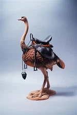 JXK 1/6 Ostrich Model Struthio camelus Animal Collector Decoration Kids Gift Toy