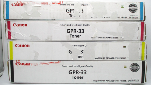 Genuine Canon ImageRunner Advance C7055, C7065, C7260 GPR-33 Color Toner Set New