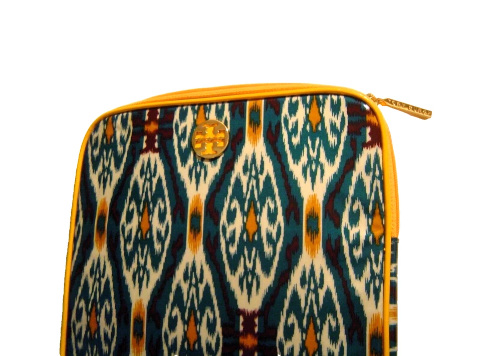 Tory Burch 10 Inch TABLET Case iPad Case Vinyl Teal Green Geometric Design New - Image 2 of 4