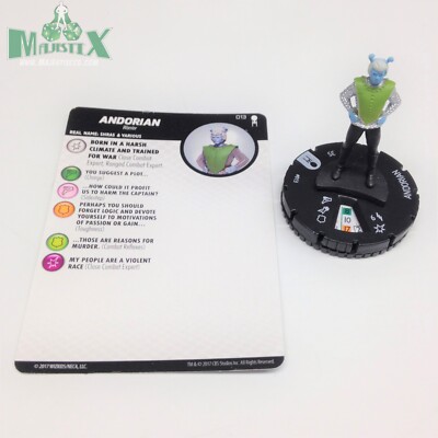 Heroclix Star Trek: Away Team TOS set Andorian #013 Common figure w/card!