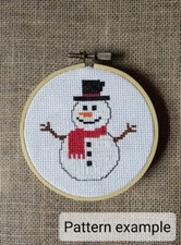 Counted Cross Stitch Snowman Pattern