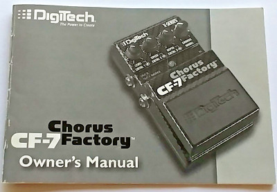 Digitech CF-7 Chorus Factory Guitar Effect Pedal Original Owner's Manual Booklet