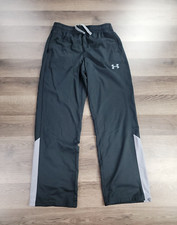 Under Armour Sweatpants Youth Boys Large Black Loose Fit Drawstrings Fleece Logo