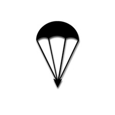 Fallschirm Rundkappe Fallschirmjäger FschJg Aufkleber Abzeichen 10x6cm  #A4442