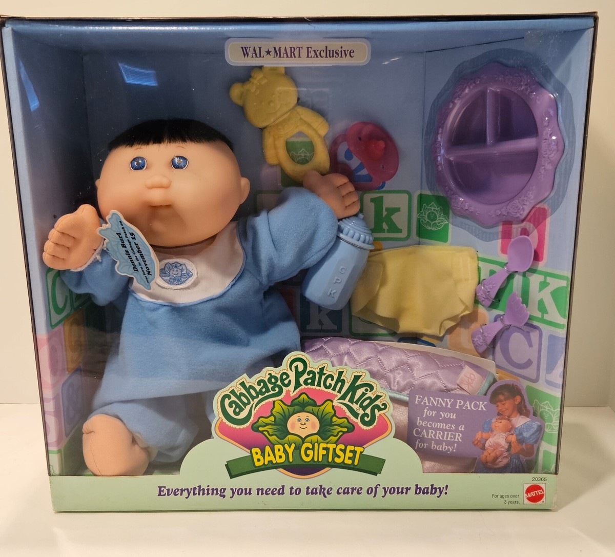 Vtg Cabbage Patch Kids Baby Giftset~Dennis Burl~Walmart Special