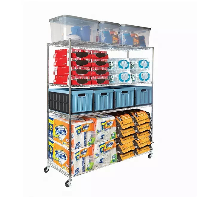 Seville Classics Ultradurable® 5-Tier NSF Steel Shelving, 60" W X 24" D X 72" H