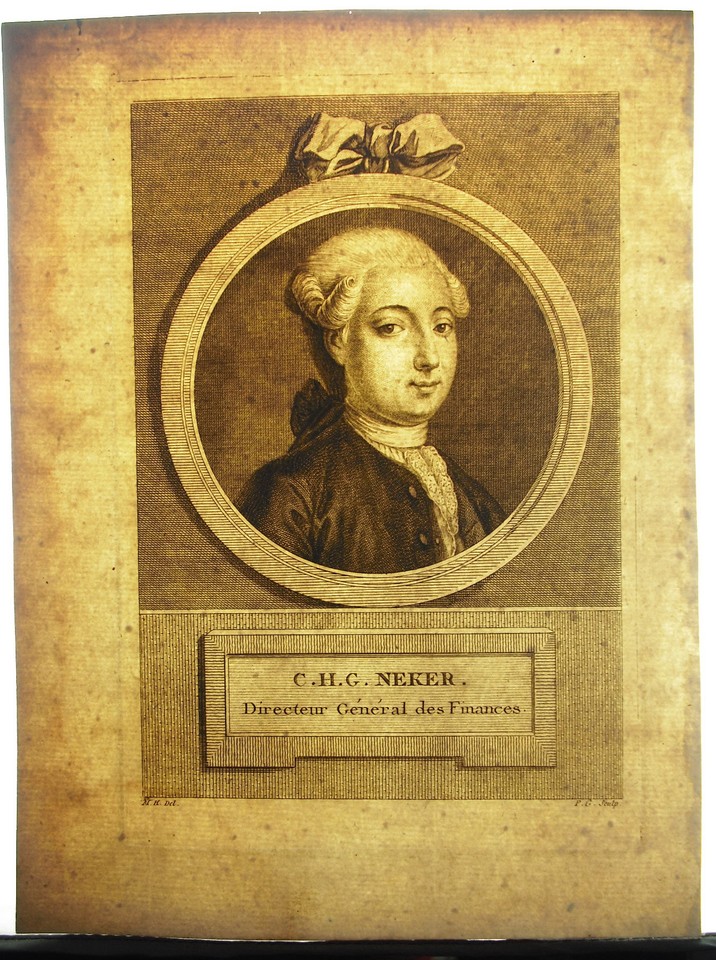 Neckler Jacques Necker Vater Von Madame De Staël Direktor Der Finanzen | eBay.de