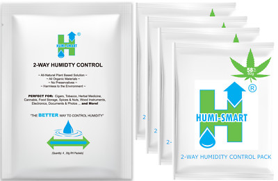 Humi-Smart 58% RH 2-Way Humidity Control Packet   60 Gram 4 Pack