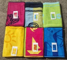 Jacquard Beach Towel 30 x 60 Cotton Soft Text...