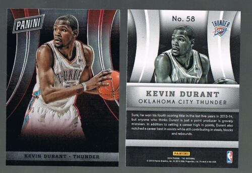 Kevin Durant #58 Thunder 2013/14 2014 Panini National VIP Party Gold 200 Fabriqué - Photo 1/1