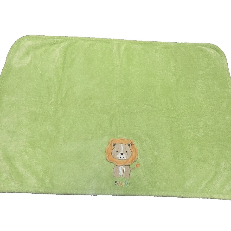 Manta Carter's Child of Mine León Verde Vellón Lovey Envoltura de Seguridad Bebé Foto 2 de 4