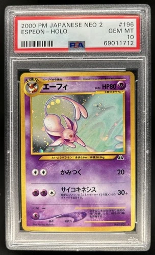2000 Pokemon Japanese Neo 2 Espeon Holo #196 PSA 10 GEM MINT