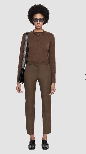 Women Joseph Trousers Brown Cotton 34 / XS / 42