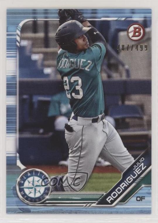 2019 Bowman Draft Sky Blue 487/499 Julio Rodriguez #BD-60 1x9