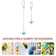 2 Pcs Vegetable Holder Bird Feeder Parrot Stainless Steel Fruit Fork Skewer