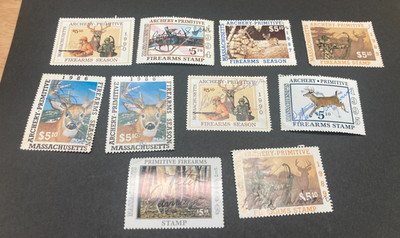 KAPPYS STAMPS  MASSACHUSETTS ARCHERY PRIMITIVE FIREARMS SEASON STAMPS  K207