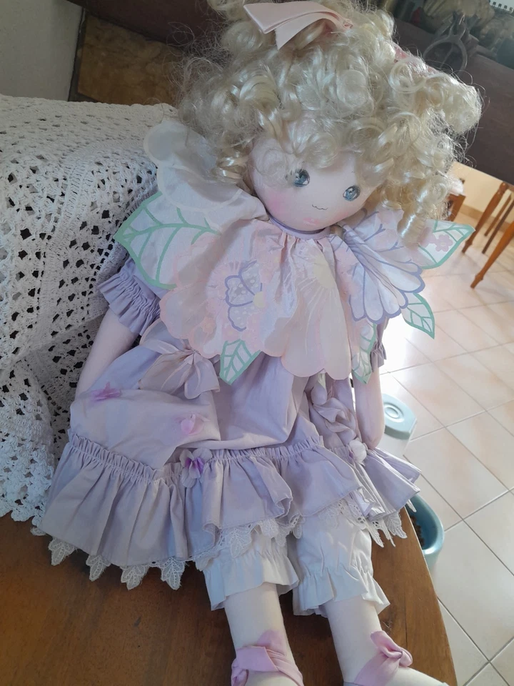 VINTAGE COLLECTOR GRANDE POUPEE MUNDIA EN CHIFFON 62 CM CREATION EXCLUSIVE - Photo 2/4