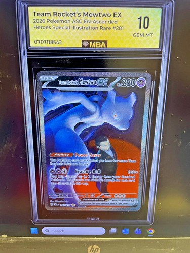 2026 POKEMON ASCENDED HEROES SPECIAL ILLUSTRATION TEAM ROCKET'S MEWTWO EX MBA 10