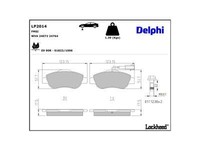 Delphi Bremsbelagsatz, Scheibenbremse LP2014 Passend FüR Fiat Ford