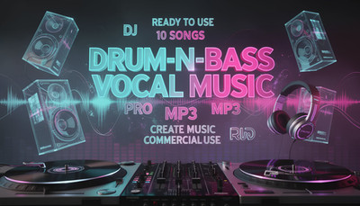 DRUM-N-BASS VOCAL Music, READY, DJ, 10 Songs, Pro, MP3, Create Music, Commercial