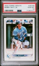 2022 TOPPS UPDATE #US100 BOBBY WITT JR. ROOKIE RC PSA 10