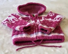 Alpaca Wool Kids Hoodie Ecuador Handmade