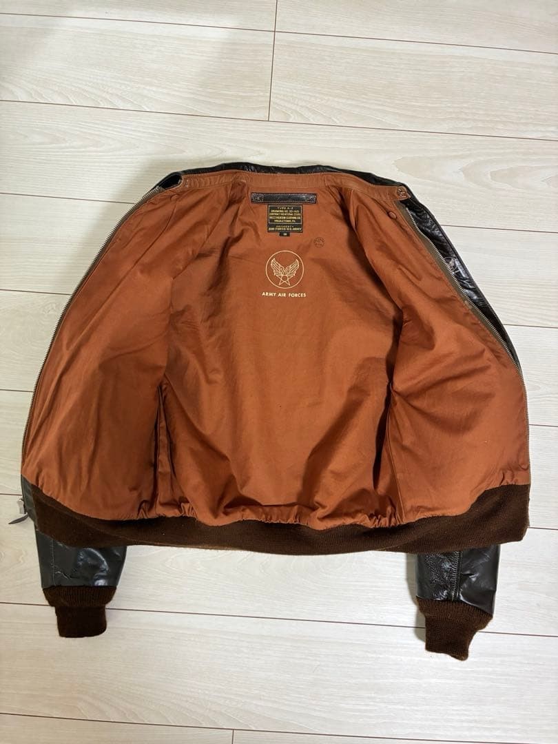 Buzz Ricksons A-2 Flight Jacket Excellent Used 36… - image 3