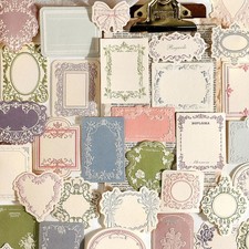 120PCS Aesthetic Junk Journal Ephemera Kit, 4 Pastel Color Palettes Textured ...