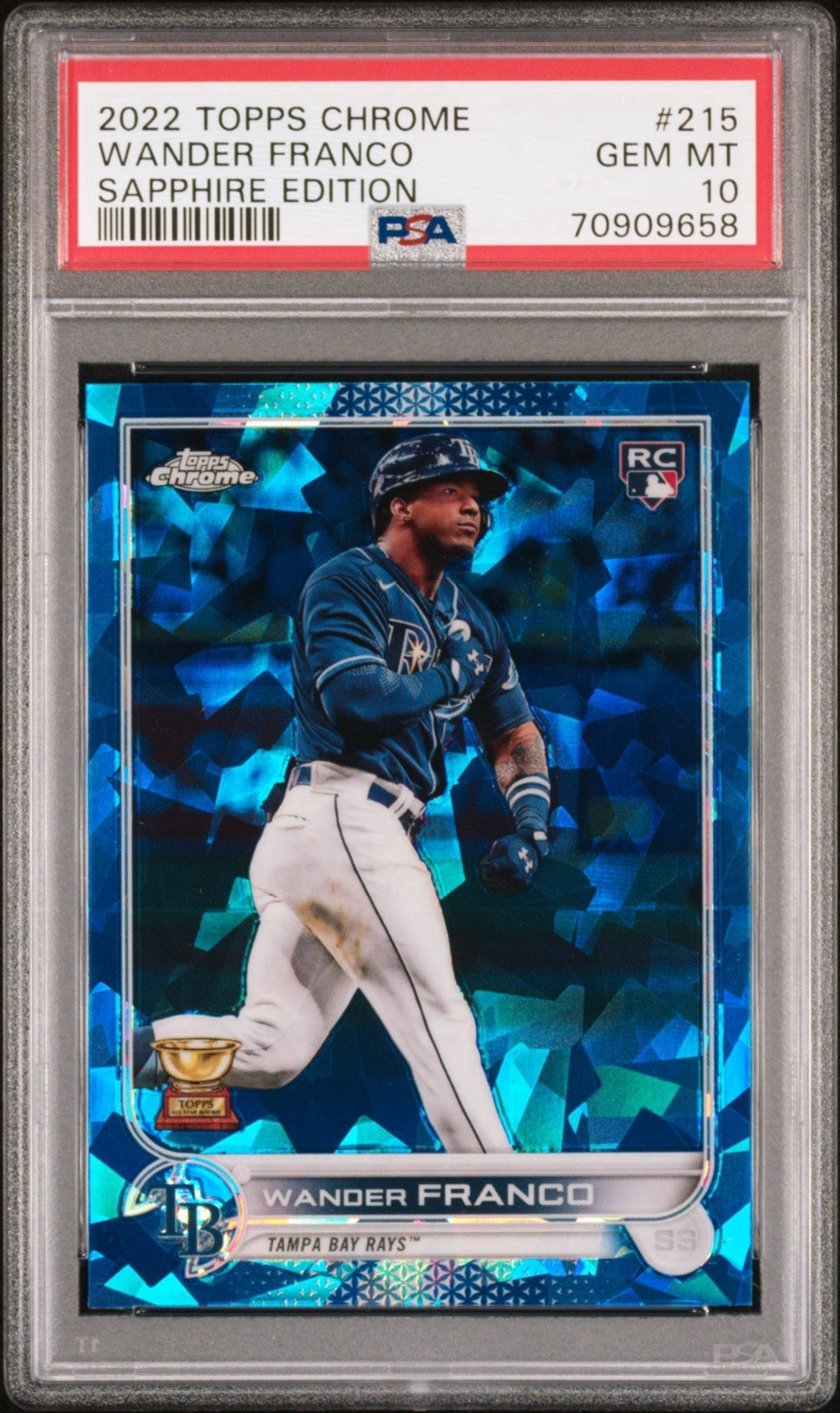 2022 Topps Chrome Sapphire Edition Wander Franco #215 Rookie Card - PSA 10