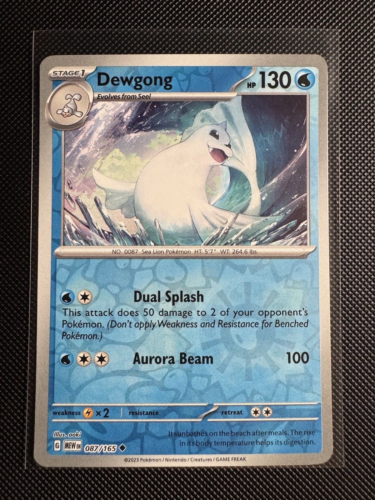 Pokémon - 151 - Dewgong - 087/165 - Reverse Holo - ENGLISH - NM/M