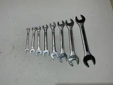 S-K tools 8 pc alloy open end wrench set 1/4" to 1" made in USA