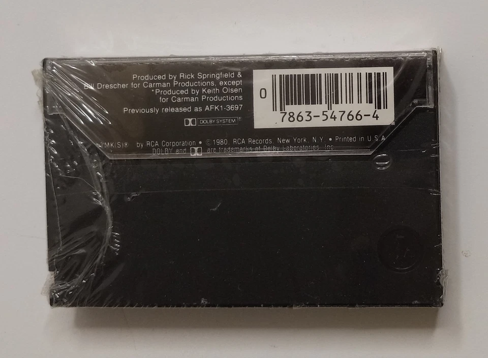 Rick Springfield - Working Class Dog (Cassette, 1980) Jessie's Girl - SEALED - Image 2 of 3