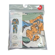 Jurassic World Pajamas Dinosaurs 2T Long Sleeve Set 2 Piece T Rex Triceratops