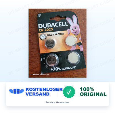 4 x CR2032 Duracell Lithium Knopfzelle DL2032 265mAh 3V Batterie Coin 1 x 4er