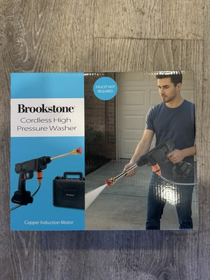 #ad Brookstone Cordless High Pressure Washer Portable Rechargeable Brand New $39.95