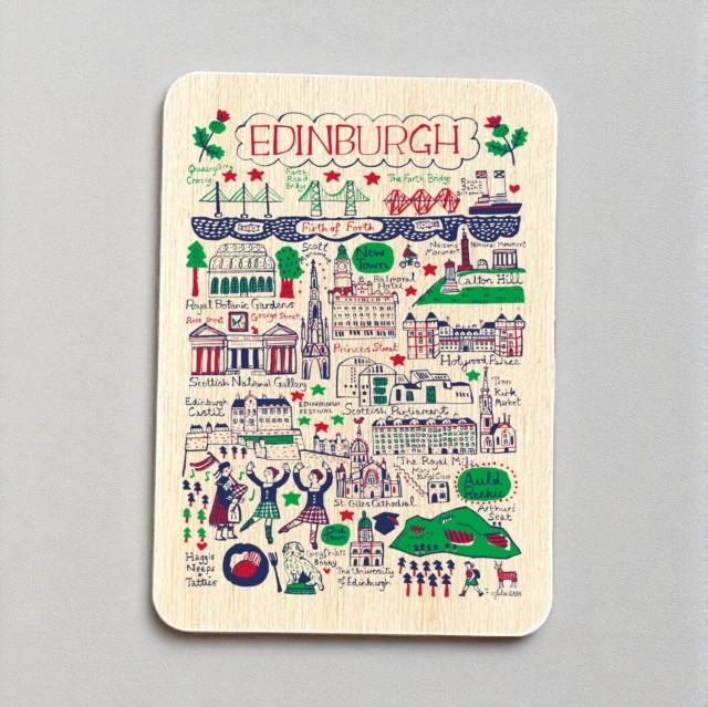 Julia Gash Wooden Magnet - Edinburgh (General merchandise)