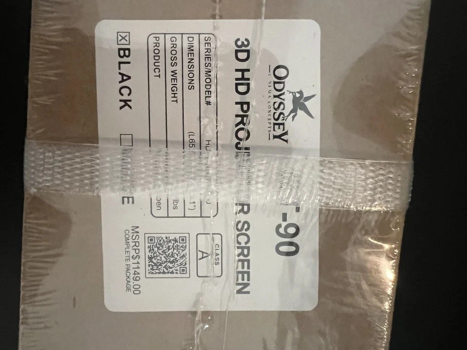 Odyssey VX-9 HD Home Cinema Projector LED 3D 1080P 4500 Lumens Max Austere - Image 3 of 4