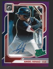 Panini 2026 Donruss Optic ANGEL GENAO Rated Prospect Purple Prizm Auto #/99